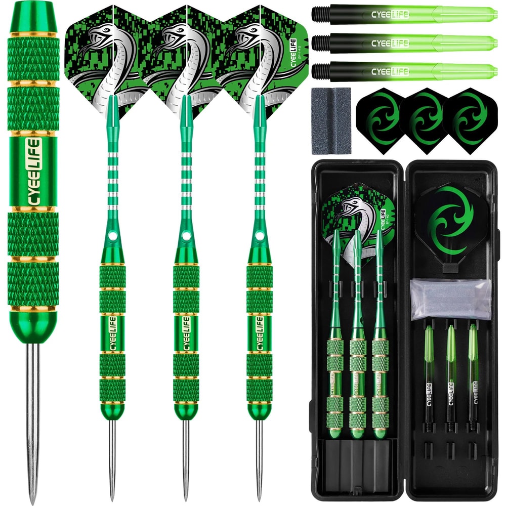 CyeeLife Professional Steel Tip Dart Set Pure Copper Darts With Flights For Dartboard Play 0