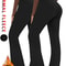 2 Pack Womens Fleece Lined Flare Leggings High Waisted Tummy Control Bootcut Yoga Winter Casual P 5