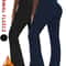2 Pack Womens Fleece Lined Flare Leggings High Waisted Tummy Control Bootcut Yoga Winter Casual P 7