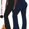 2 Pack Womens Fleece Lined Flare Leggings High Waisted Tummy Control Bootcut Yoga Winter Casual P 7