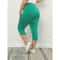 Plus Size S8XL Hollow Out Yoga Capri Leggings High Elastic Elegant MidCalf Casual Summer Pants For 0