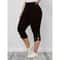 Plus Size S8XL Hollow Out Yoga Capri Leggings High Elastic Elegant MidCalf Casual Summer Pants For 4