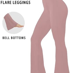 plus size women's super soft high waisted flare leggings – tummy control bootcut yoga & running pants