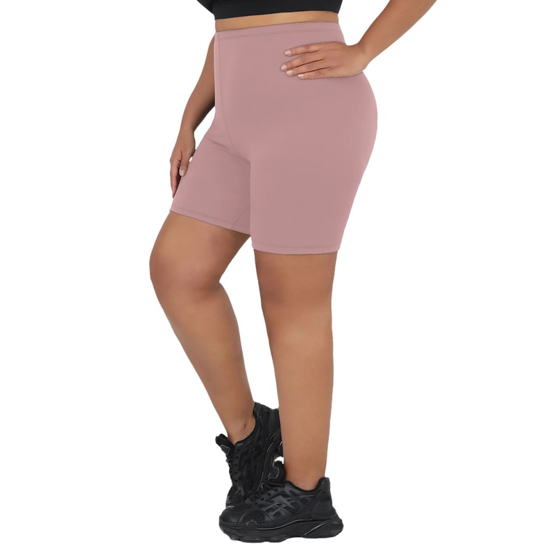 Plus Size Super Soft Biker Shorts For Women High Stretch No SeeThrough Yoga Running Athletic Shor 6