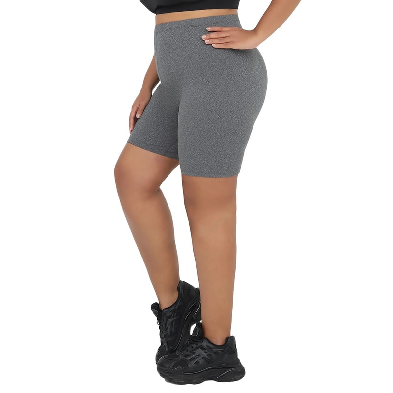 Plus Size Super Soft Biker Shorts For Women High Stretch No SeeThrough Yoga Running Athletic Shor 8