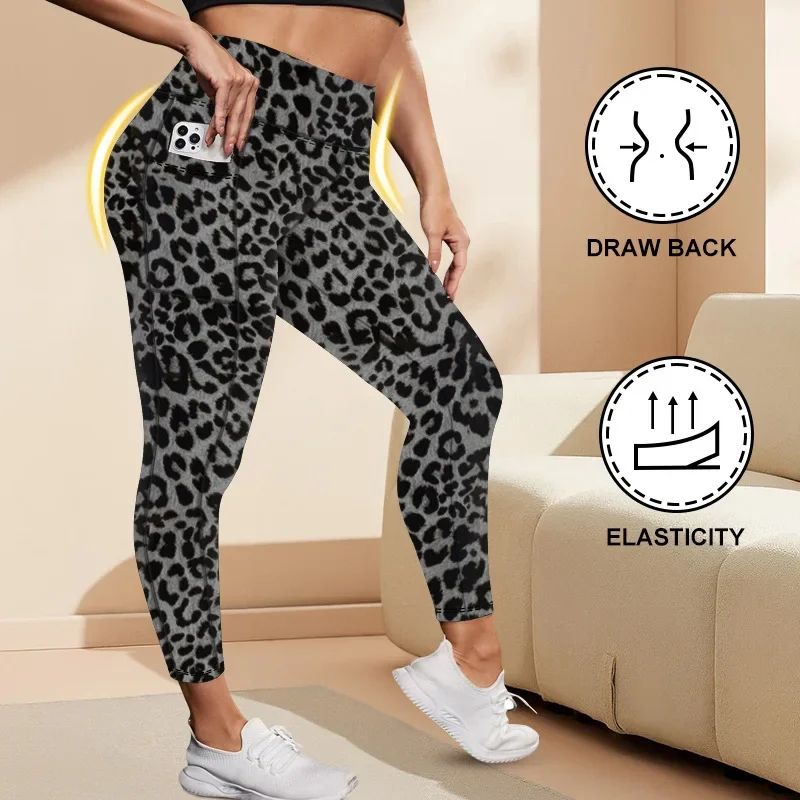 Womens HighWaisted Plus Size ButtLifting Yoga Leggings With Pockets High Stretch Workout Running 12