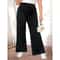 Plus Size 1XL5XL Womens Casual Drawstring Pants Slim Fit Solid Color Commuter Trousers 0