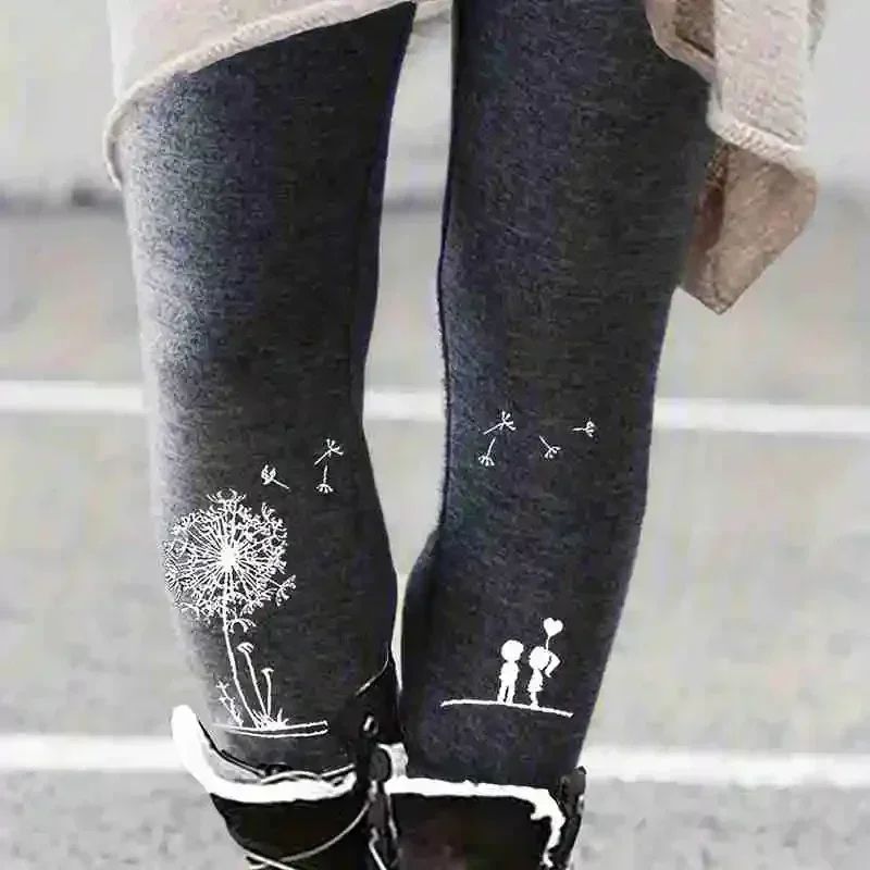 Womens Plus Size HighWaisted Butterfly Print Leggings Casual Stretch AnkleLength Pants For Spring 1