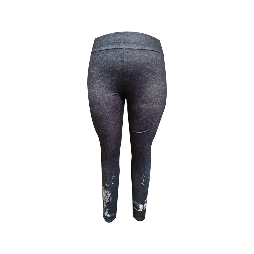 Womens Plus Size HighWaisted Butterfly Print Leggings Casual Stretch AnkleLength Pants For Spring 3