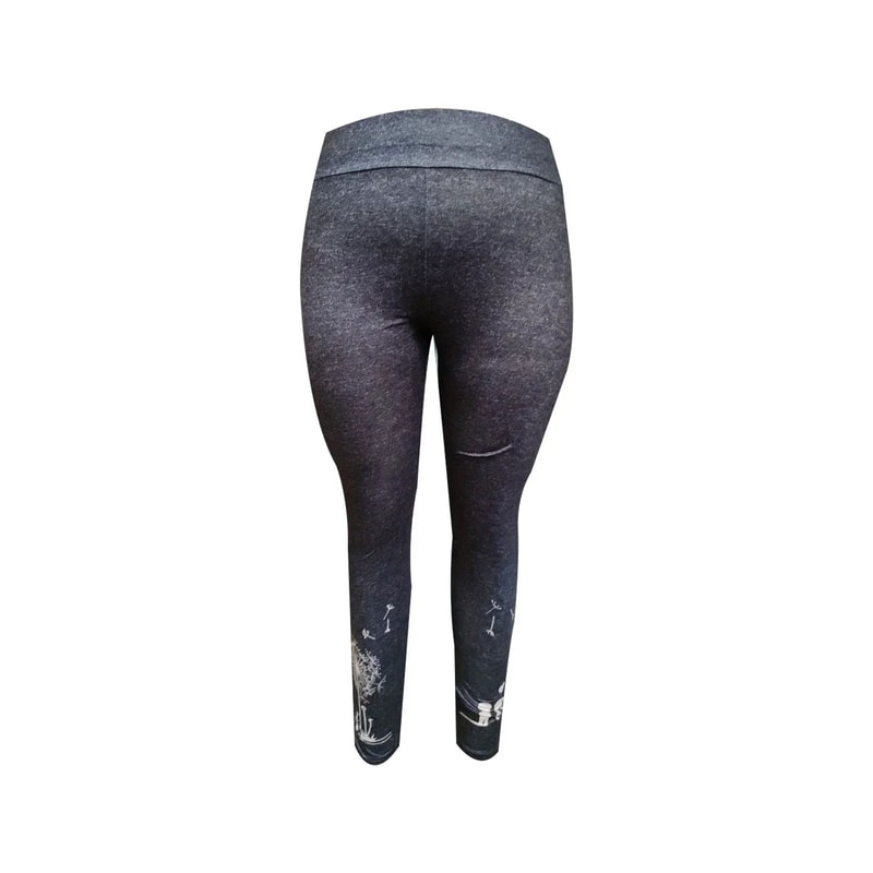 Womens Plus Size HighWaisted Butterfly Print Leggings Casual Stretch AnkleLength Pants For Spring 3