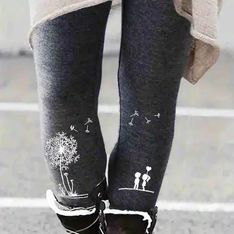 Womens Plus Size HighWaisted Butterfly Print Leggings Casual Stretch AnkleLength Pants For Spring 8