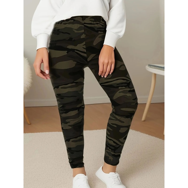 CUHAKCI Womens Plus Size HighStretch Military Camouflage Leggings Seamless Soft Cropped Gym Casua 0
