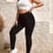 Womens Plus Size HighWaist Black Stretch Leggings Slim Fit AnkleLength Casual Sport Pants 3