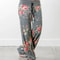Womens Plus Size Floral Wide Leg Yoga Pants Loose Fit Drawstring Casual Lounge Trousers 4