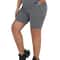 Womens Plus Size HighWaist Biker Shorts With Pockets Tummy Control Stretch Workout Yoga Shorts 9