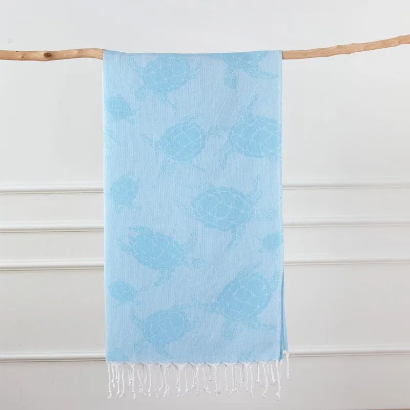 Turkish Cotton Cherry Bow Beach Towel QuickDry Fringed Bath Sauna Towel For Kids Family 4