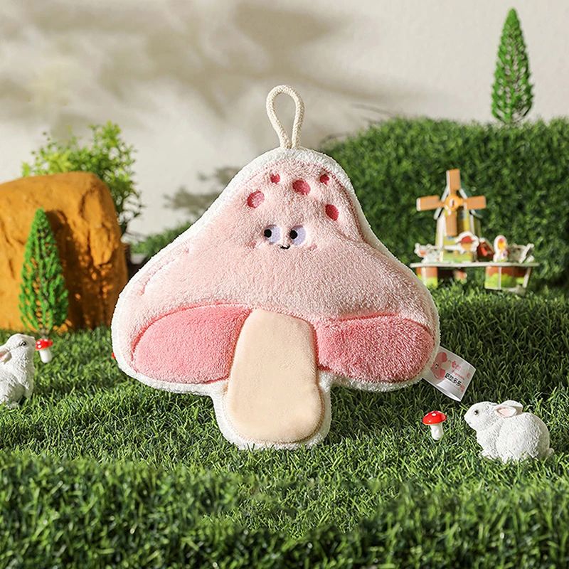 WOOW Cartoon Vegetable Hand Towel Coral Velvet Absorbent Hanging Kitchen Bathroom Wipe Cloth 7