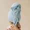 Large Microfiber Hair Towel Wrap Ultra Soft QuickDry AntiFrizz Hair Turban With Elastic Loop 3