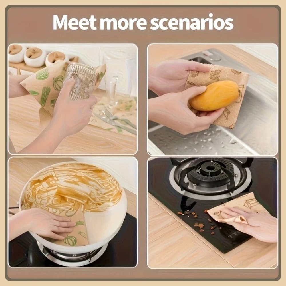 Reusable HeavyDuty Cleaning Cloth Roll Thick LintFree Washable QuickDry MultiPurpose Towels 5