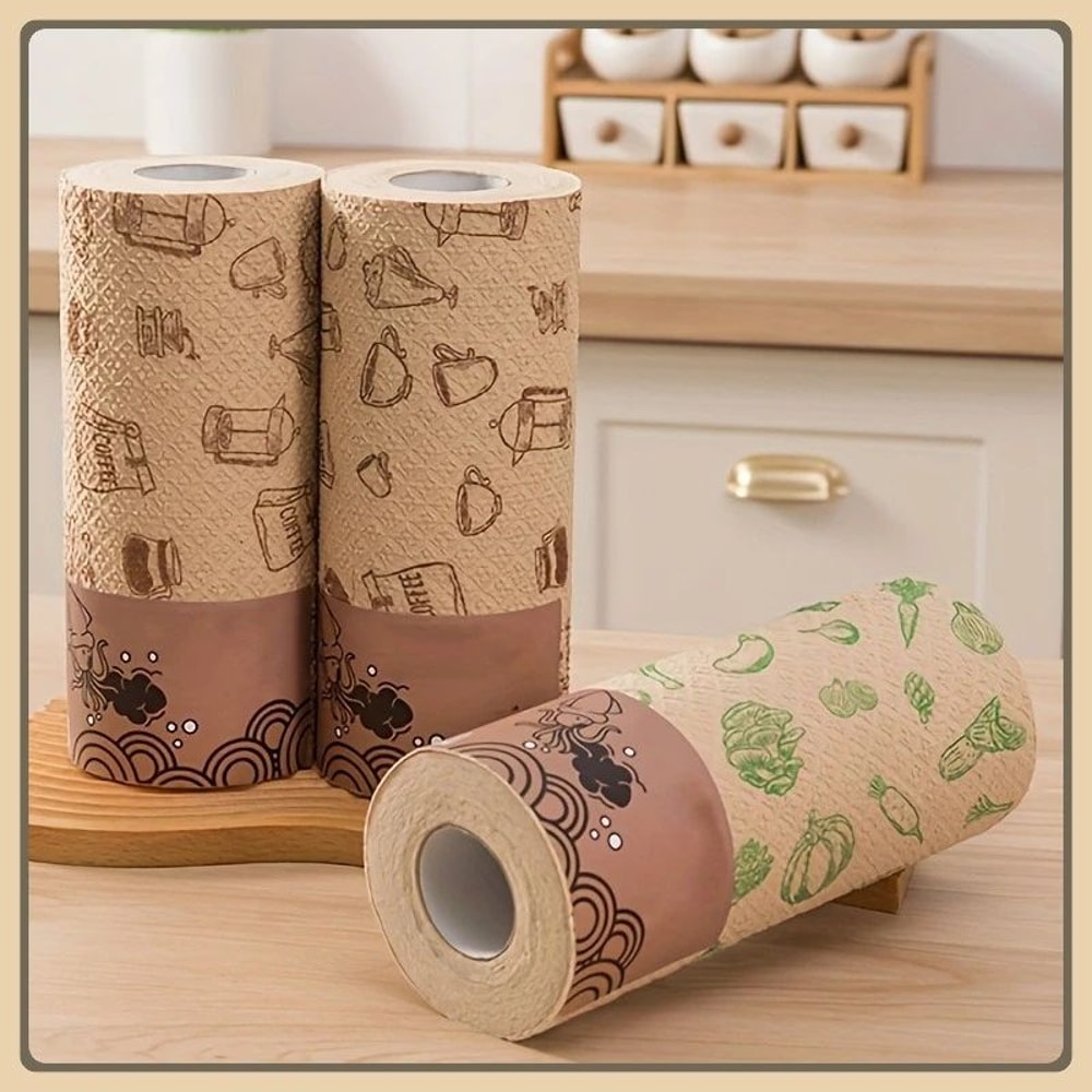 Reusable HeavyDuty Cleaning Cloth Roll Thick LintFree Washable QuickDry MultiPurpose Towels 0