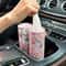 2pcs Floral Car Tissue Holder Set Creative Printed Hanging Tissue Barrel For Auto Interior 0
