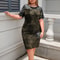 Womens Elegant Sequin Lace Bodycon Midi Dress Mesh Short Sleeve Wedding Evening Party Dress 8