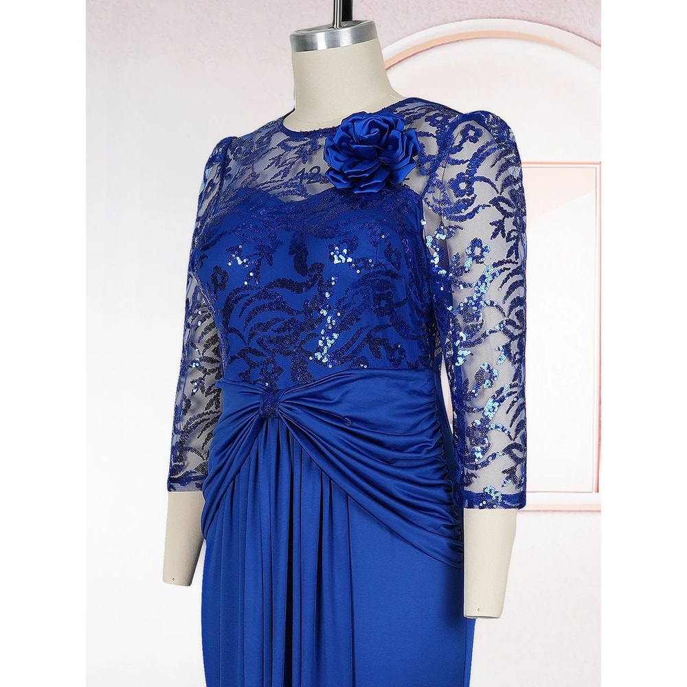 Fashion Plus Size African Sequin Bodycon Gown Dashiki Elegant Long Evening Wedding Dress 3