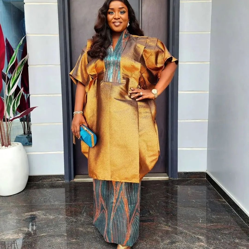 Fashion Womens 2Piece African Dashiki Ankara Set Plus Size Top Skirt Wedding Party Outfit 4