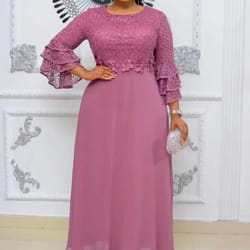 chamliforve plus size african dashiki ankara lace maxi dress – elegant wedding party gown