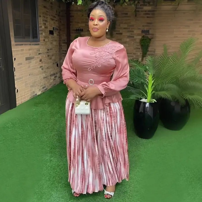 Fashion Plus Size African Dashiki Ankara Lace Maxi Dress Elegant Wedding Party Gown 0