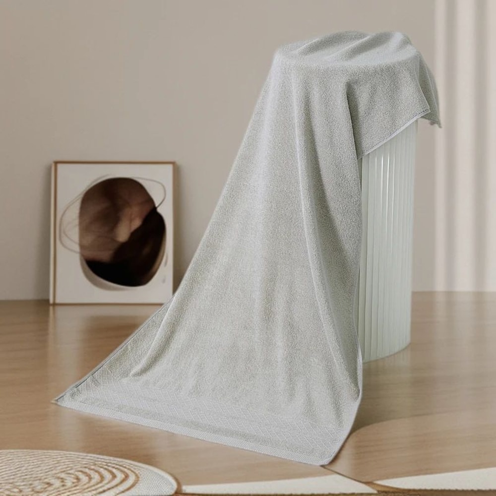 Luxury LongStaple Cotton Bath Towel Ultra Soft Thick Absorbent Large Bathroom Towel 6