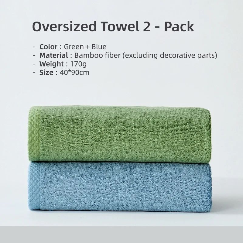 100 Bamboo Fiber Face Bath Towel Ultra Soft Thick Absorbent Bathroom Towel 11