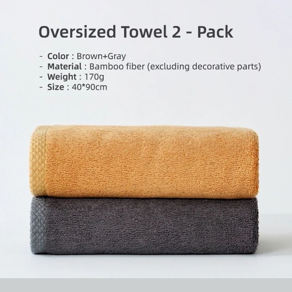 100 Bamboo Fiber Face Bath Towel Ultra Soft Thick Absorbent Bathroom Towel 12
