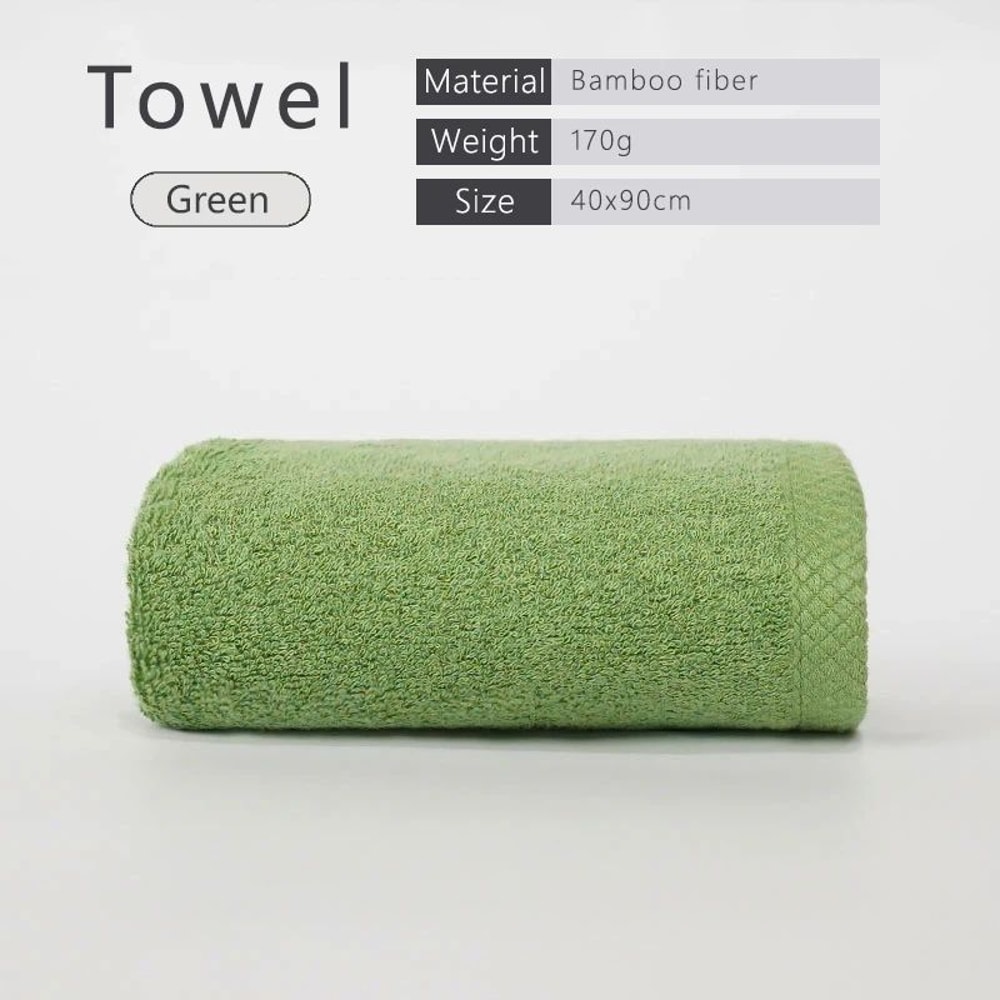 100 Bamboo Fiber Face Bath Towel Ultra Soft Thick Absorbent Bathroom Towel 6