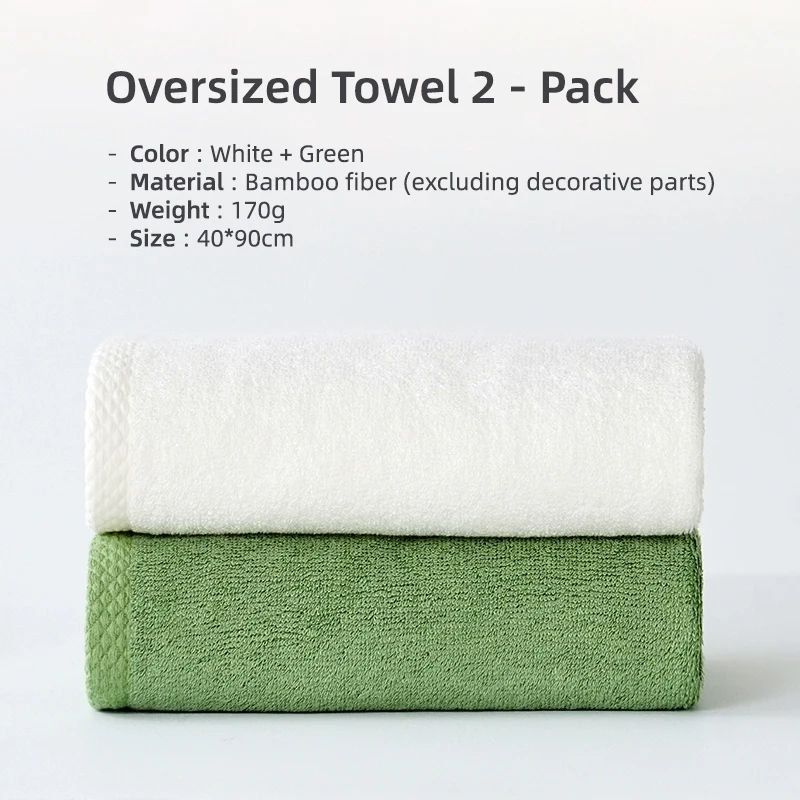 100 Bamboo Fiber Face Bath Towel Ultra Soft Thick Absorbent Bathroom Towel 13