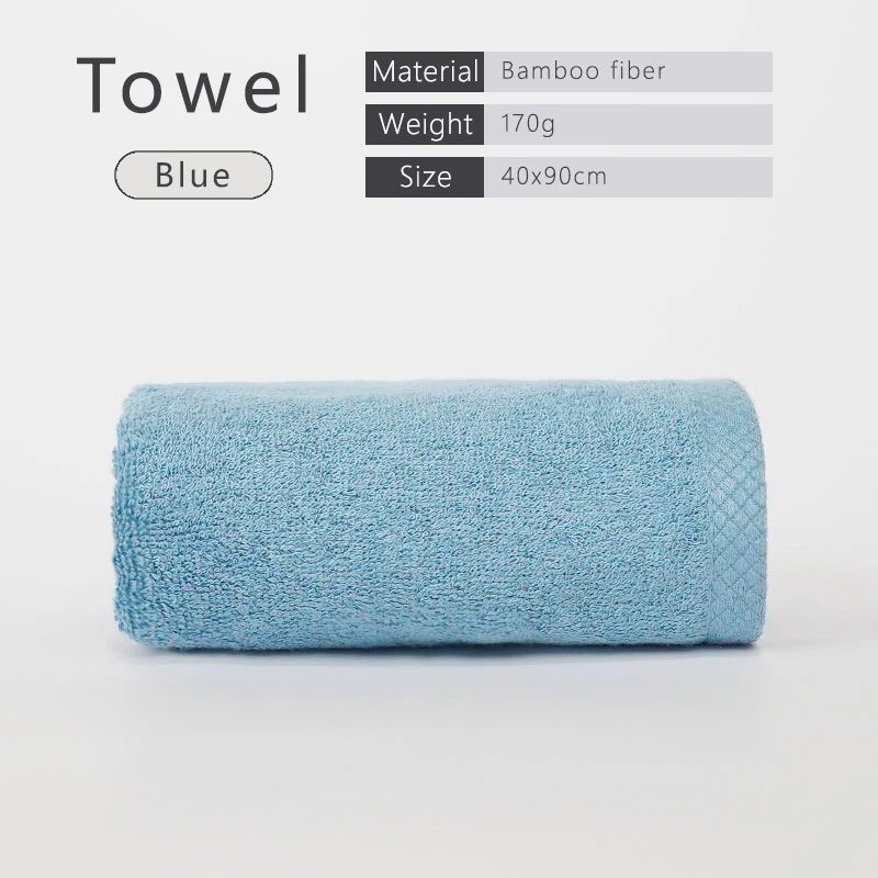 100 Bamboo Fiber Face Bath Towel Ultra Soft Thick Absorbent Bathroom Towel 7