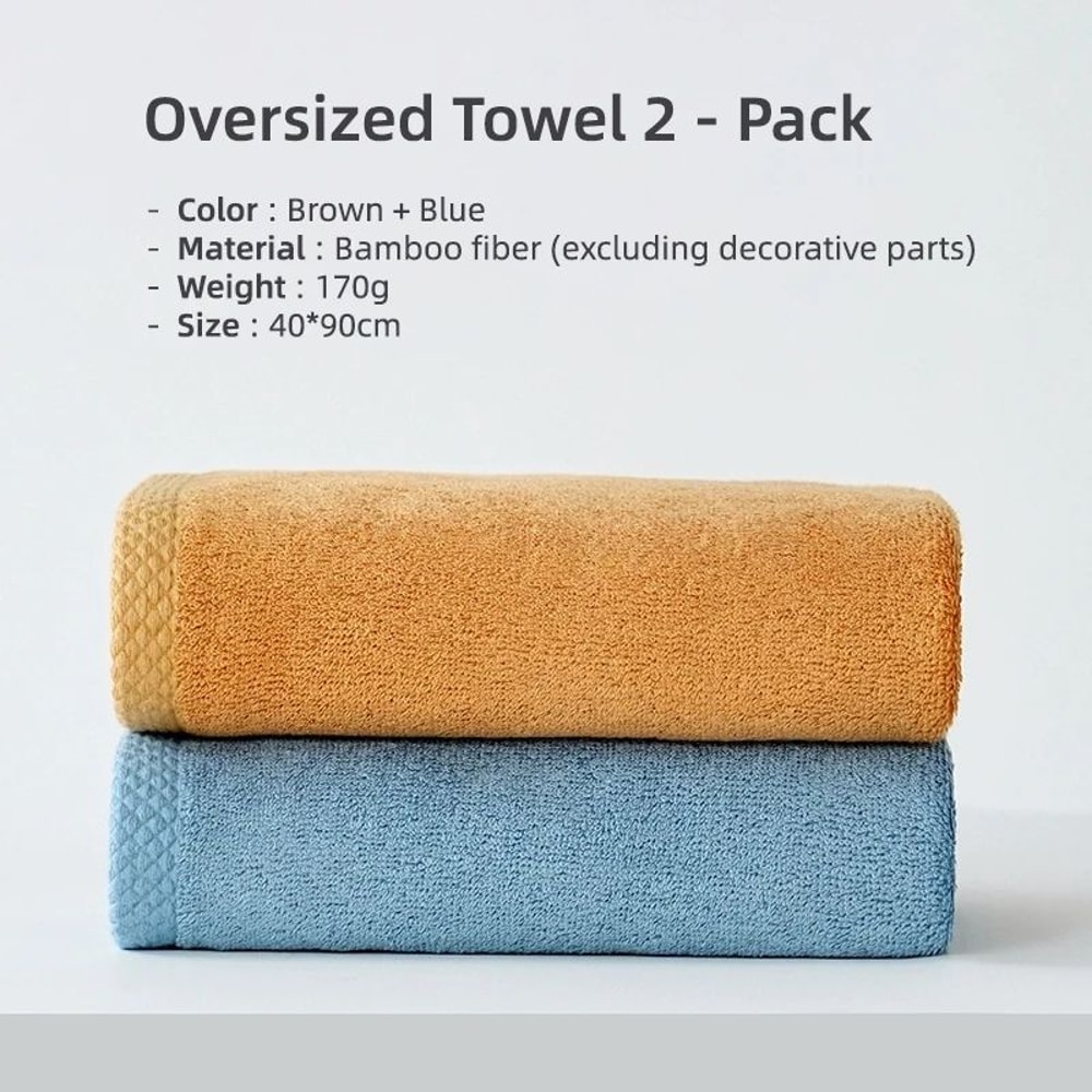 100 Bamboo Fiber Face Bath Towel Ultra Soft Thick Absorbent Bathroom Towel 15