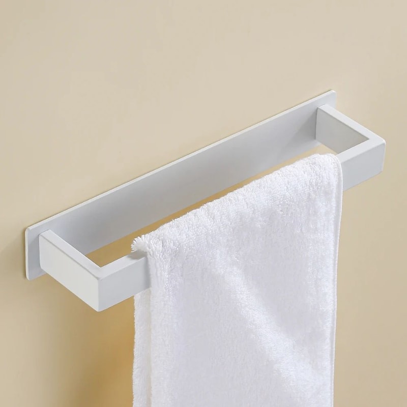 SelfAdhesive Stainless Steel Towel Rack No Drill WallMount Bathroom Kitchen Towel Holder 0