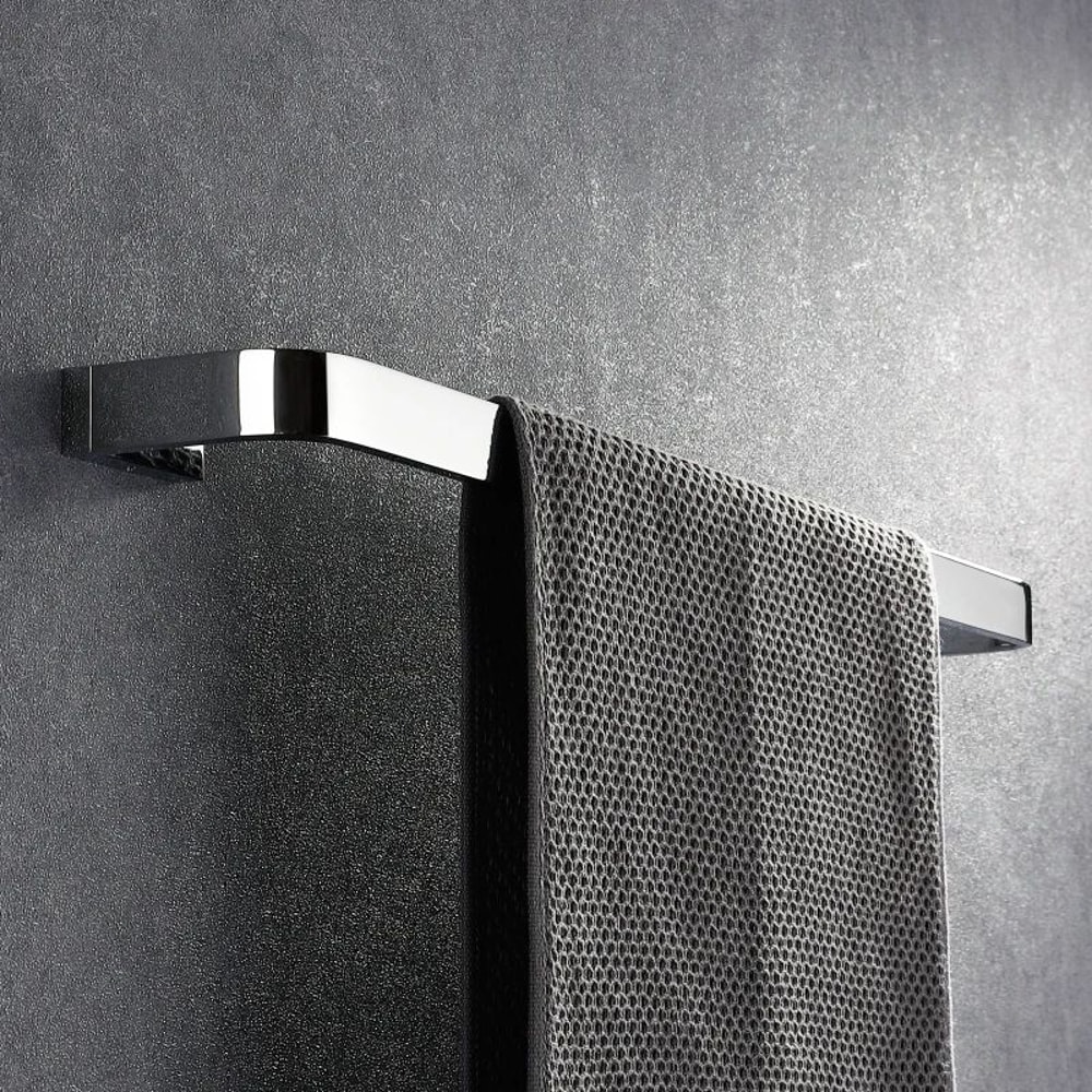 Luxury Brass Chrome Towel Bar WallMount Single Bathroom Towel Holder 1