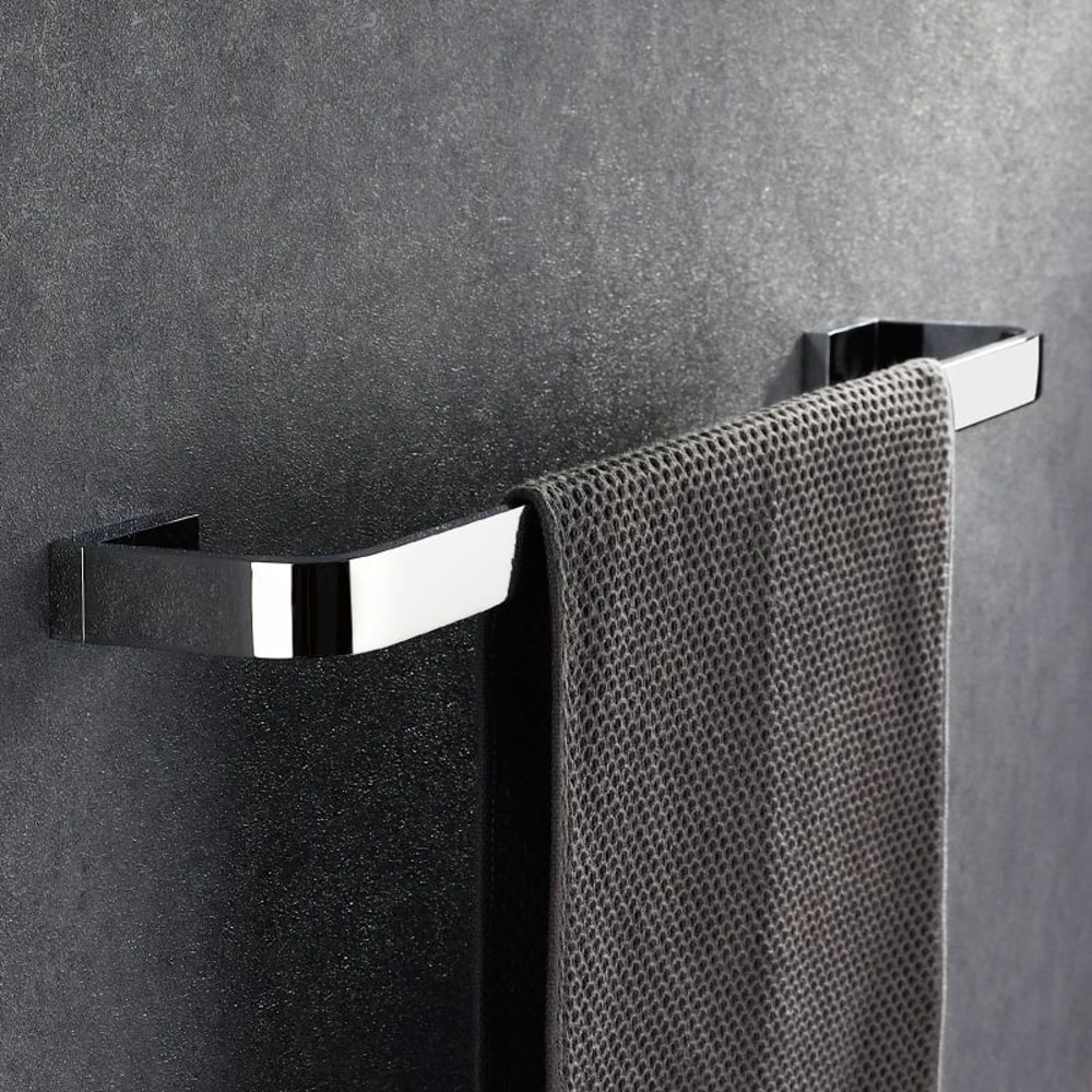 Luxury Brass Chrome Towel Bar WallMount Single Bathroom Towel Holder 2