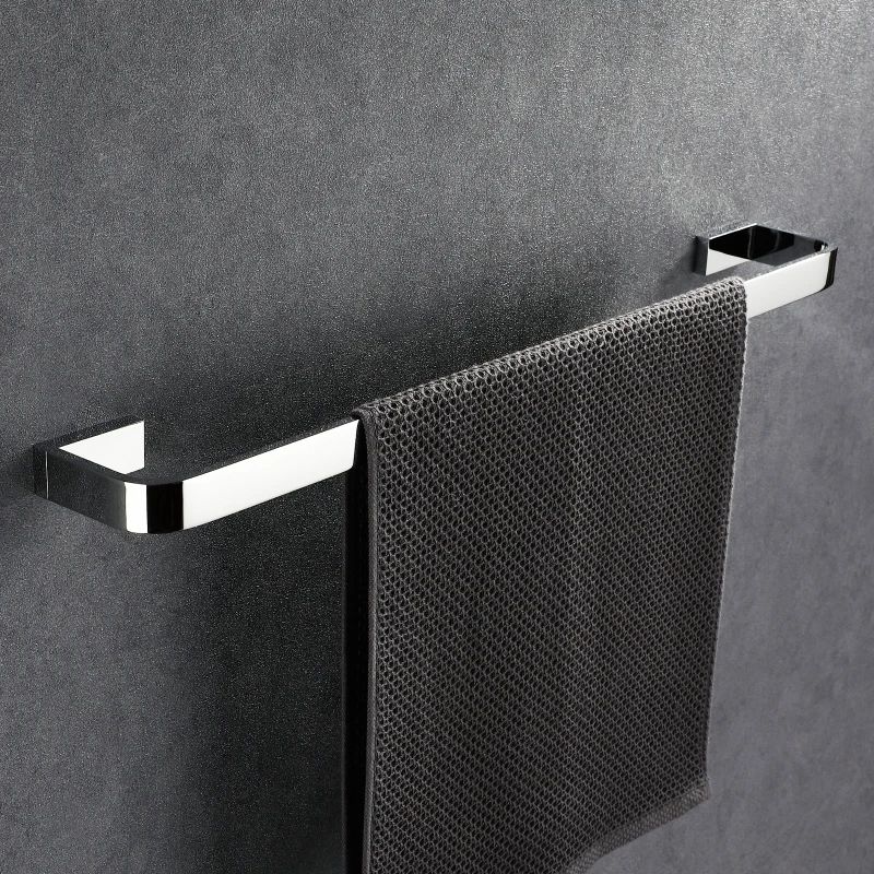 Luxury Brass Chrome Towel Bar WallMount Single Bathroom Towel Holder 9