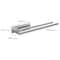 NoDrill Stainless Steel Double Adhesive Towel Rack Wall Mounted 154 In Bathroom Kitchen Towel Bar 9