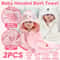 2pcs Hooded Baby Towel Set Soft Absorbent Cotton Baby Bath Towels For Newborns Toddlers 315x315 In 8