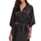 Womens Luxury Satin Silk Kimono Robe Navy Blue Bridesmaid Short Sleeve Bathrobe 14