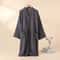 Unisex Cotton Kimono Robe Lightweight Couple Bathrobe Tie Waist Home Lounge Sleepwear 2