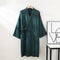 Unisex Cotton Kimono Robe Lightweight Couple Bathrobe Tie Waist Home Lounge Sleepwear 10