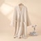 Unisex Cotton Kimono Robe Lightweight Couple Bathrobe Tie Waist Home Lounge Sleepwear 7