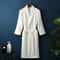 Couple Cotton Terry Waffle Bathrobe Lightweight Long Sleeve Spa Hotel Lounge Robe 13