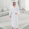 Mens Hooded Flannel Bathrobe Soft Plush Long Lounge Robe Thick Warm Home Sleepwear 2