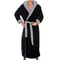 Mens Hooded Flannel Bathrobe Soft Plush Long Lounge Robe Thick Warm Home Sleepwear 5